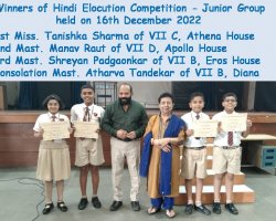 Winners of Hindi Elocution Competition